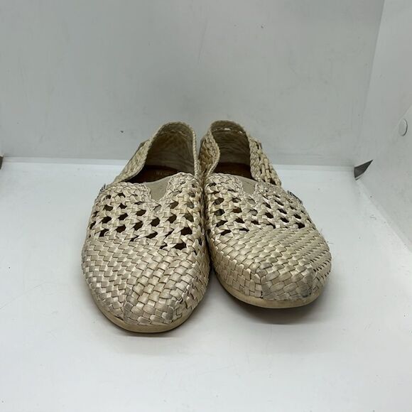 TOMS ALPARGATA OFF WHITE BASKET WEAVE FTL-08-141 - Picture 2 of 8